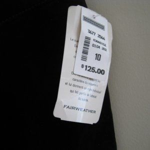 NWT Fairweather Sueded Black Leather Pants Size 10